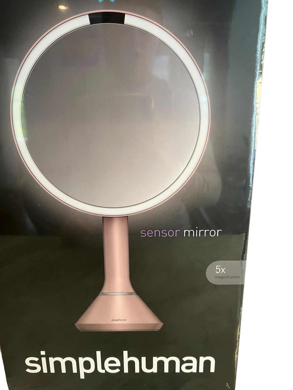 Simple Human 8" Sensor Makeup Mirror 5x Magnification Rose Gold